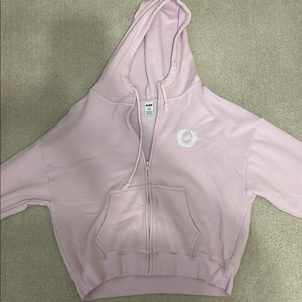 Pink Zip-Up Hoodie
